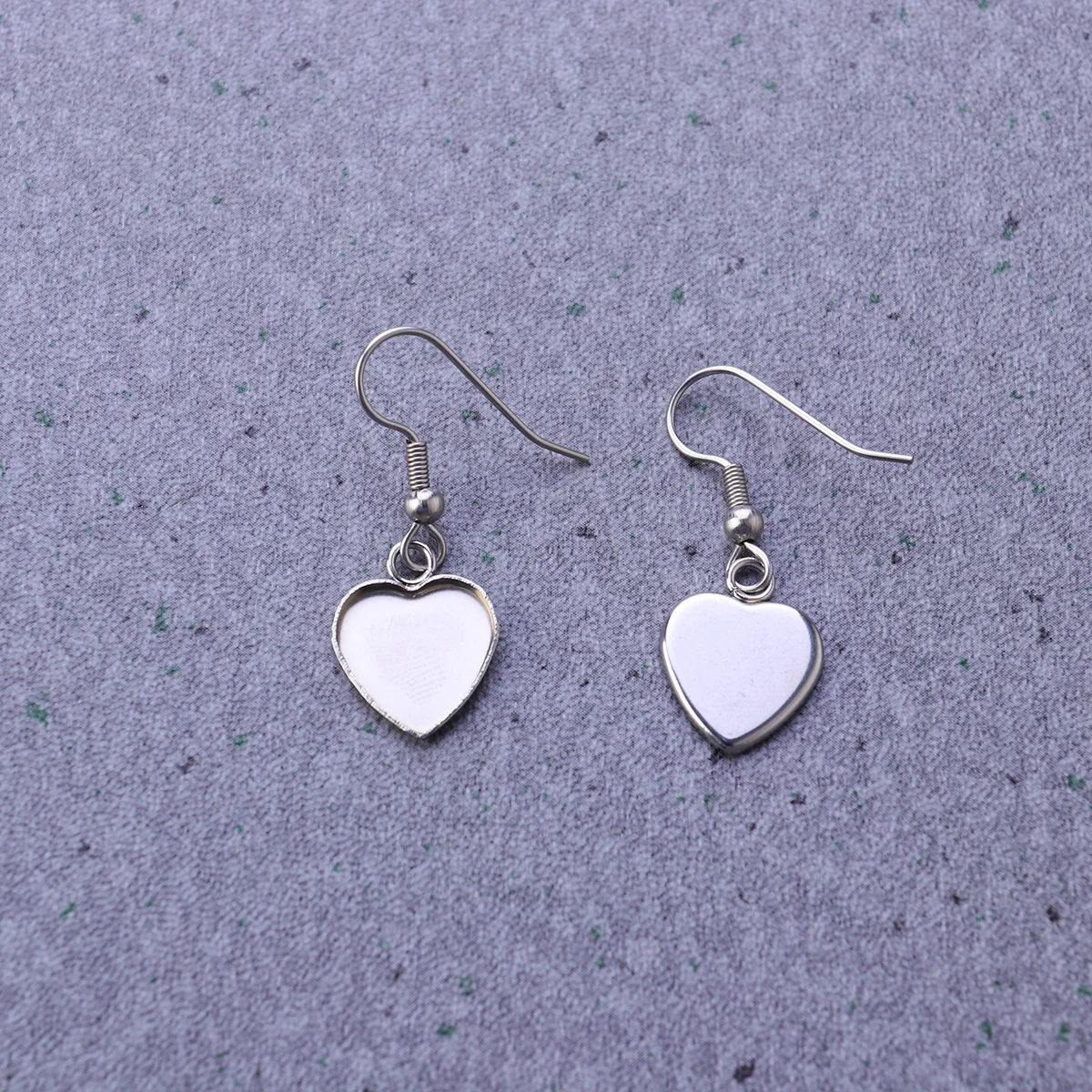 

40 pcs Stainless Steel Diy Earring Kit Heart Shape Jewelry Dangler Making Supplies Time Glass Patch Accessories For Party