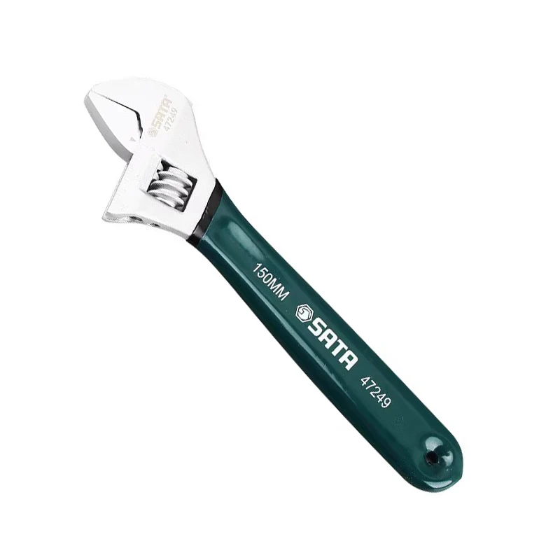 SATA 47249 Dip Plastic European Style Adjustable Wrench High Quality Materials And Precision Craftsmanship Extend Service Life