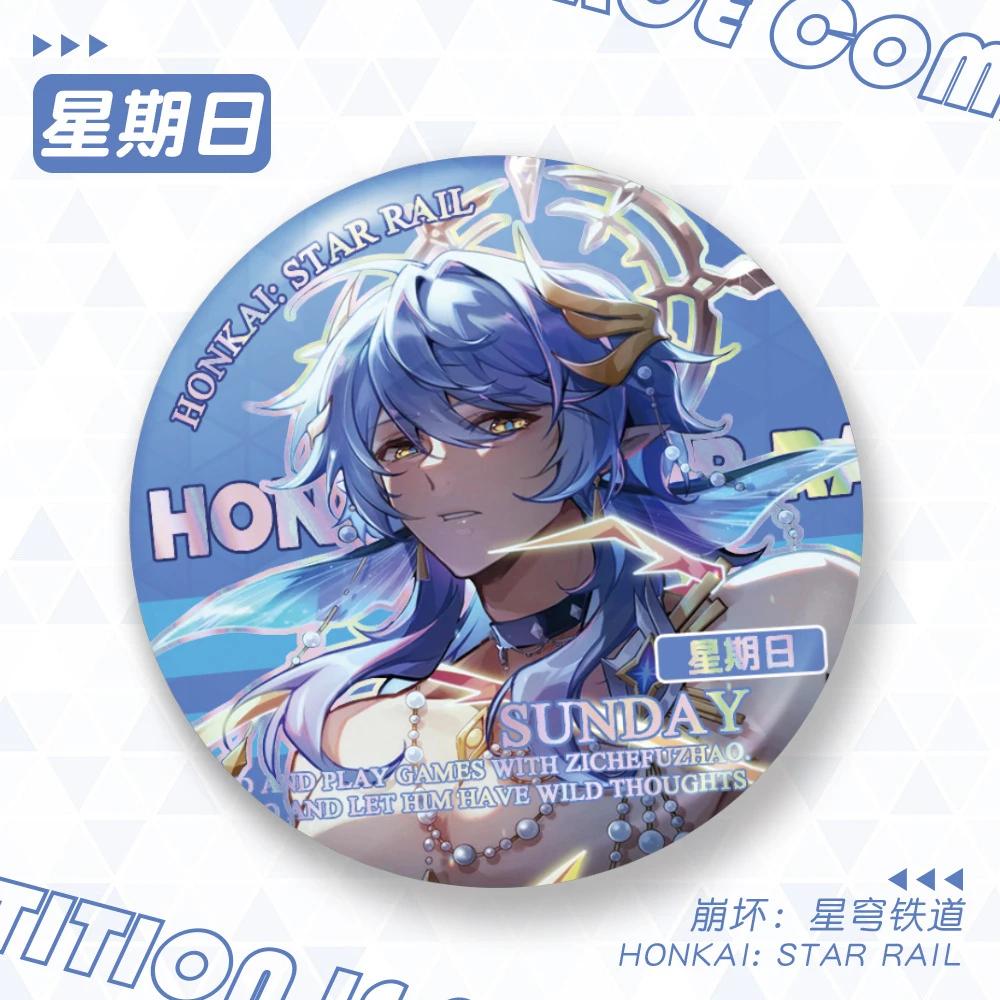 Jogo Honkai de 58 mm: Star Rail Domingo Dan Heng·Imbibitor Lunae Luocha Dr. Proporção cosplay traje crachá pino spte flandres broche prop