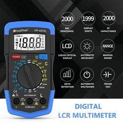 Strumento diagnostico del tester di capacità di HoldPeak Digital (metro di LCR) con la lampadina LCD, HP-4070L