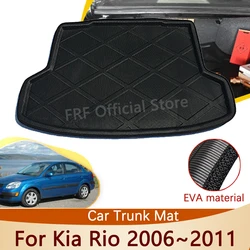 For KIA Rio Pride JB Sedan 2006 2007 2008 2009 2010 2011 Car Accessories Trunk Mat Floor Tray Waterproof Liner Cargo Boot Carpet