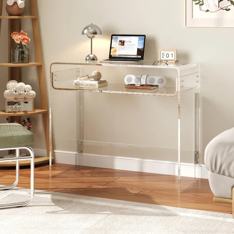 Acrylic Transparent Desk, Living Room, Aisle, Hallway, Entryway, Bedroom, Dressing Table, Study, Senior