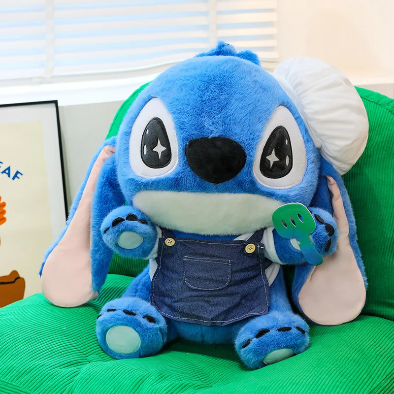 Kawaii Chef Stitch Peluche Disney Bambola di pezza per bambini Compleanno Regalo di Natale Carino Lilo e Stitch Doll Macchina per artigli all'ingrosso