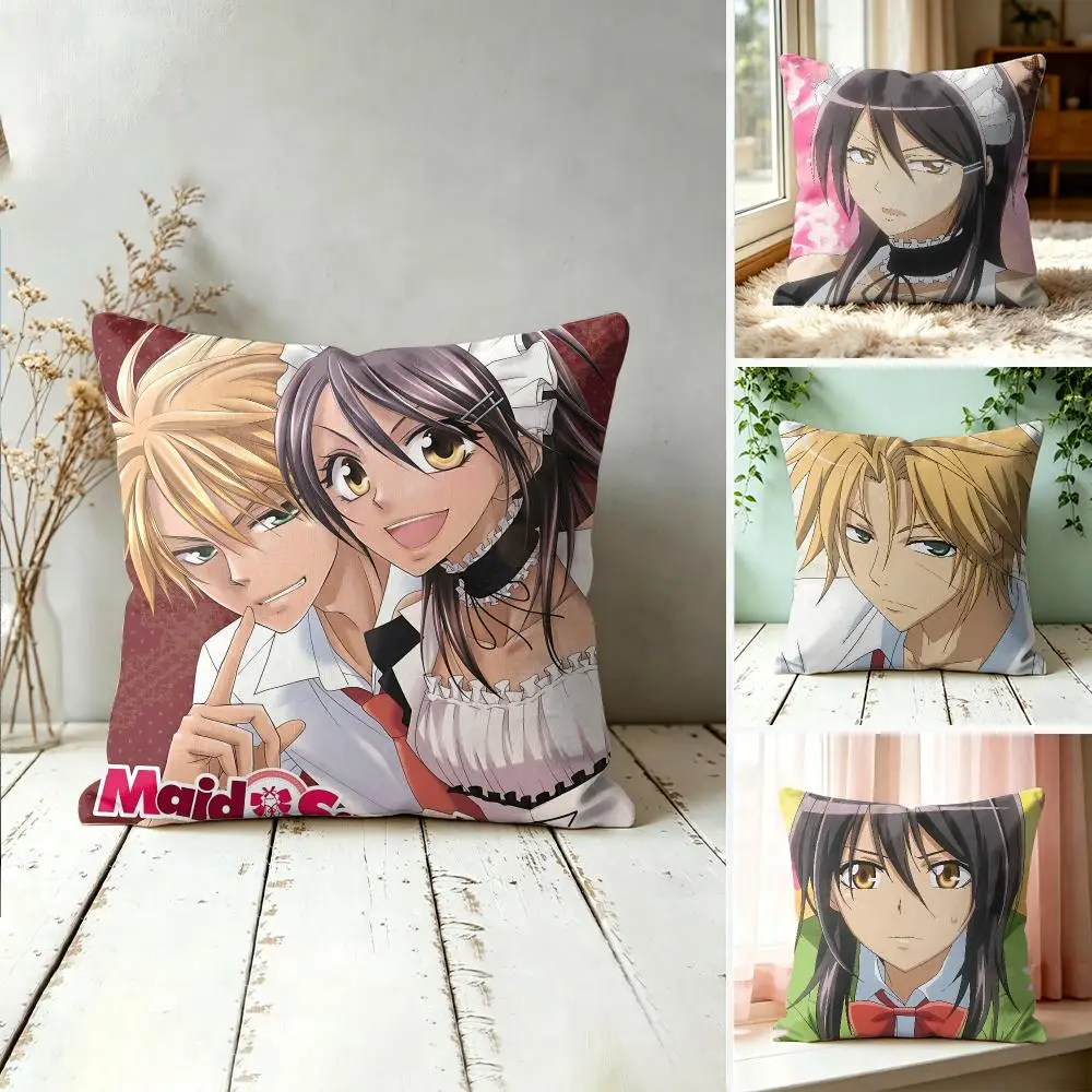 M-Maid Sama Japan Anime Cushion Cover Square Decorative Throw Pillow 40x40cm For Sofa Bedroom Living Room Home Decor