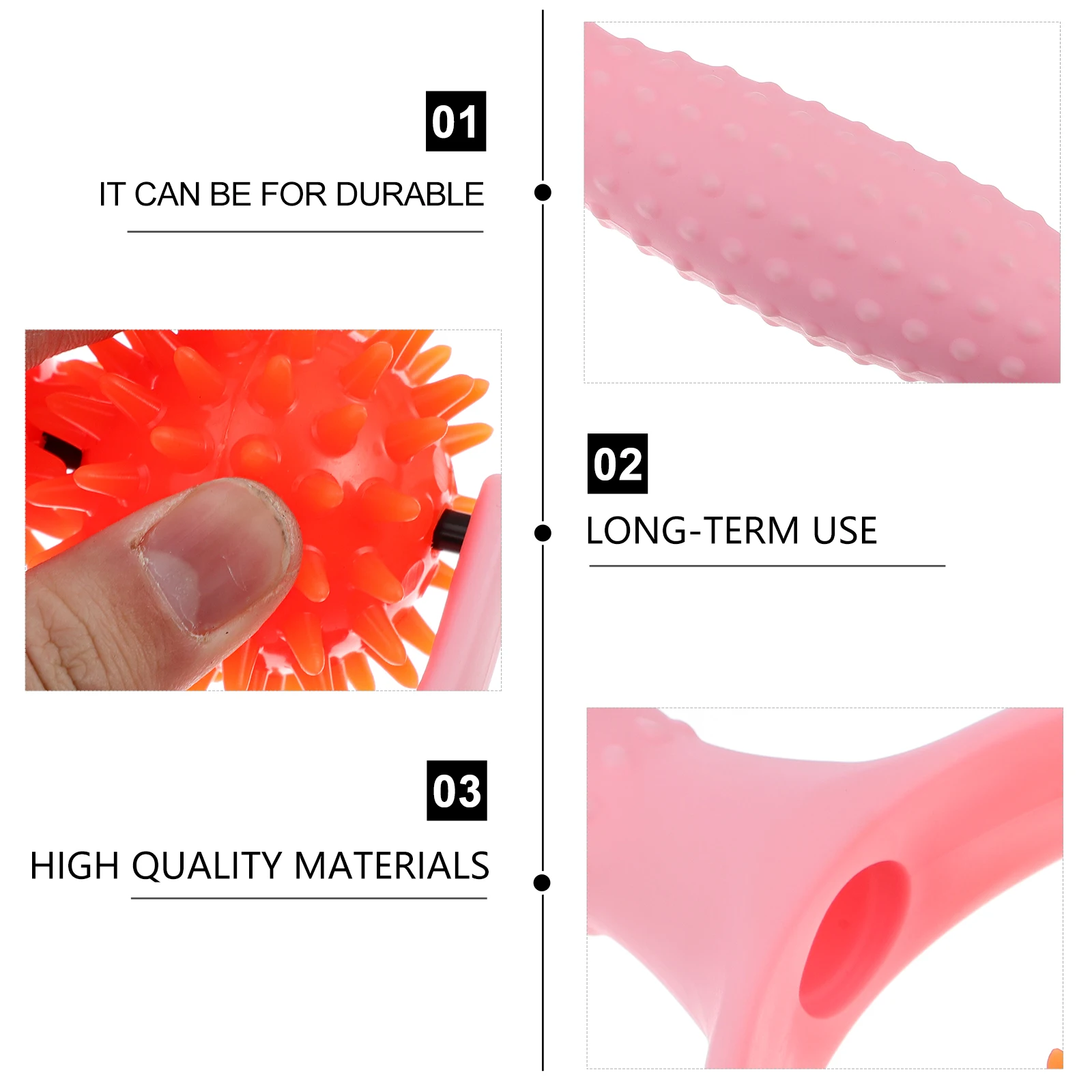 

Manual Massage Roller Stick Muscle Relaxer Shoulder Neck Leg Massager Tool Durable Bright Color For Office Worker (Pink)
