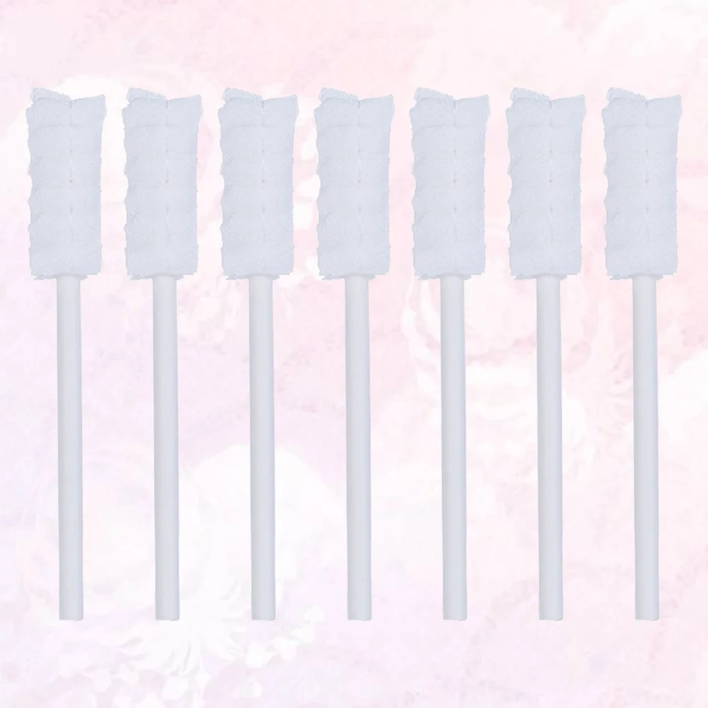 

10 шт., детские щетки для ухода за полостью рта, впитывающий марлевый бумажный материал, длинные ручки, одноразовые тампоны для рта для пятен на молоке с зубным камнем
