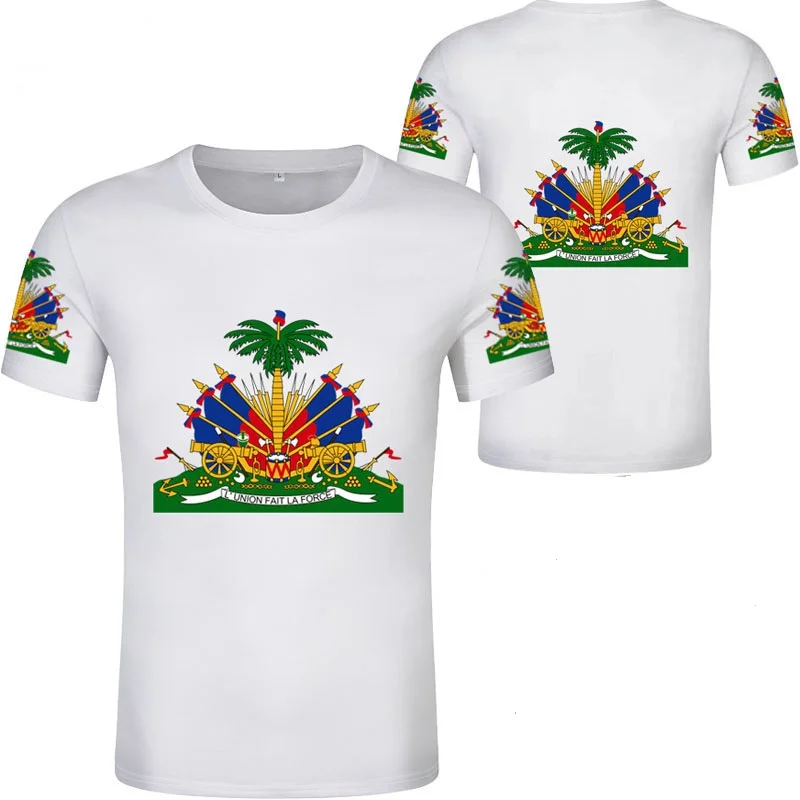 Hti HAITI Flag National Emblem Tshirts 3D Print TShirt Summer T Shirt Fashion Kids Casual Boy Girl Unisex Round Neck Tees TShirt