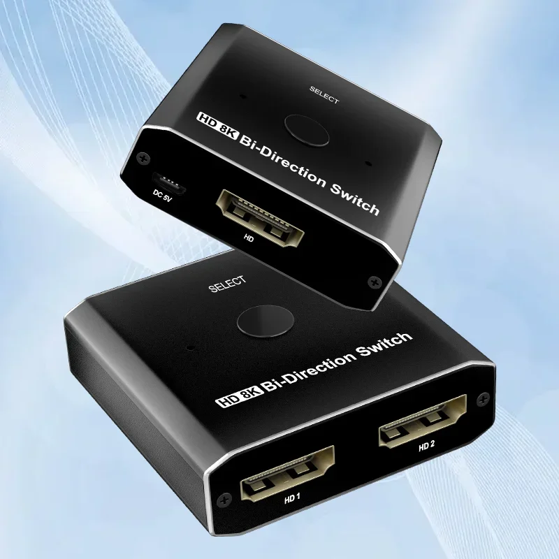 HDMI-переключатель Hoom 4K 8K 60 Гц, 2 порта, 2 в 1, видеоразветвитель для ноутбука, ПК, Xbox PS3/4/5, ТВ-приставка для монитора, ТВ-проектора, адаптера