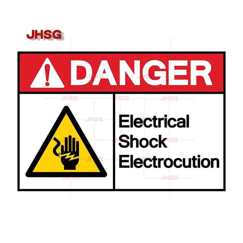 

Dangerous Electric Shock Risk Warning Stickers for Bumpers, Laptops, Refrigerators, Doors, Safety Signs, Reflective Car Stickers
