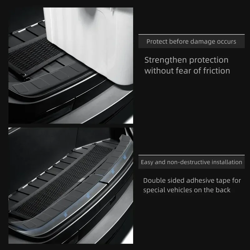 Front Trunk Threshold Strip for Tesla Cybertruck 2024 TPE Bumper Trunk Door Sill Protection Strip Car Modification Accessories view 4