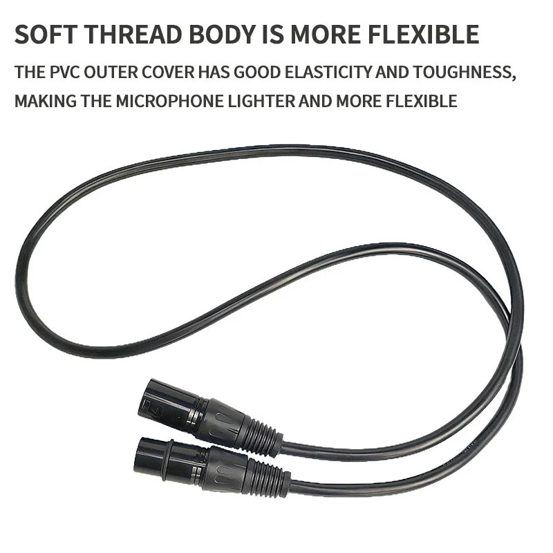 3-PIN XLR Cable 3*18AWG Male to Female Microphone Stage Light DMX Cable for Audio Mixer Speaker Amplifier 5