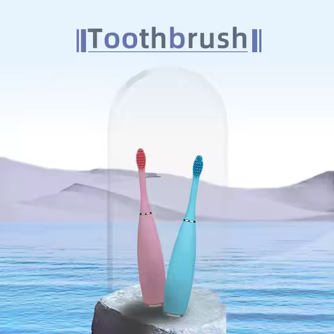 Electric Ultra-Hygienic Sonic Toothbrush with Silicone Bristles for daily beauty-personal care cleaning brush Rechargeable