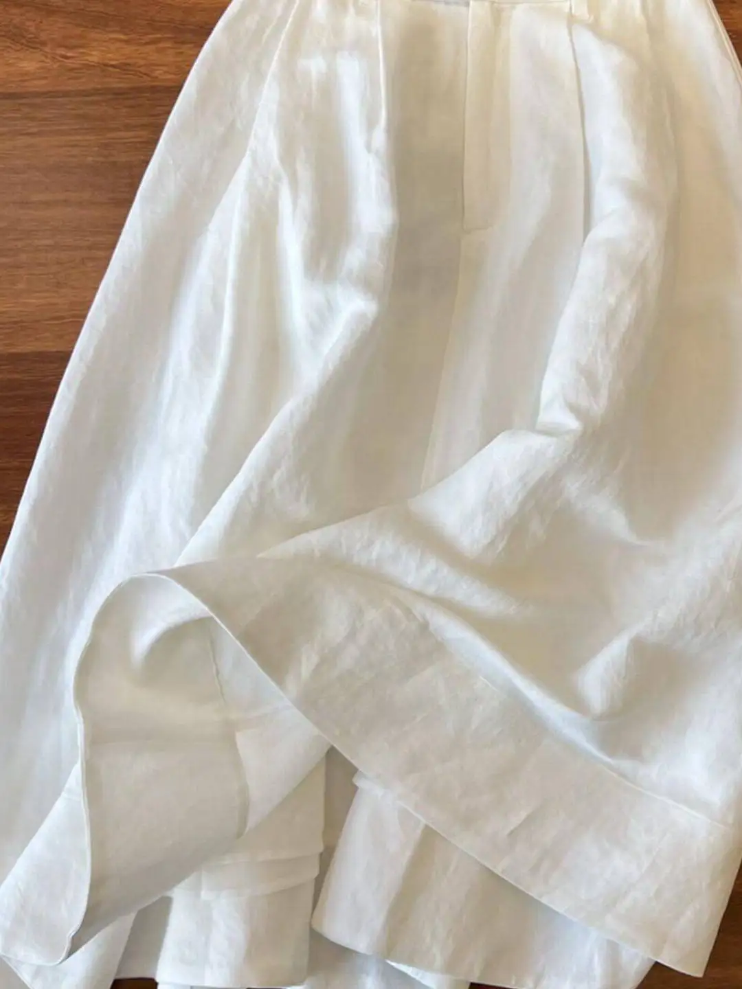 

White A-Line Skirt Women's Summer plus Size Skin-friendly High Waist Korean Style Commute Casual Pure Color Skirt