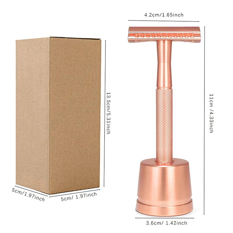 Double Edge Navalha de segurança para homens e mulheres, lâminas de metal reutilizáveis, lâmina única, 5pcs