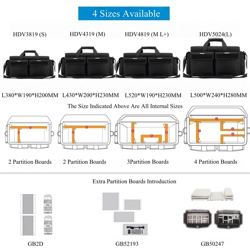 Professional Camcorder Telecamera Handbag DSLR Camera Lens Bag Car Equipment Protective Bag for Sony Panasonic Load Over 20KG