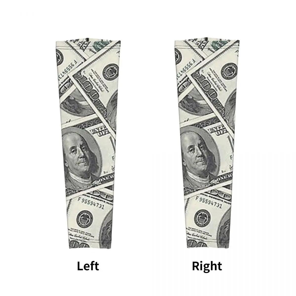 أموال غنية جديدة بالدولارات في الهواء الطلق أكمام أذرع تبريد من الشمس فوق البنفسجية غطاء حماية الصيف ركوب الدراجات أكمام الوشم