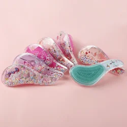 Cartoon Magic Hair Comb Mini Massage Comb Hair Brush Anti-static Massage Unicorn Cute Hairdressing Comb Styling Tool