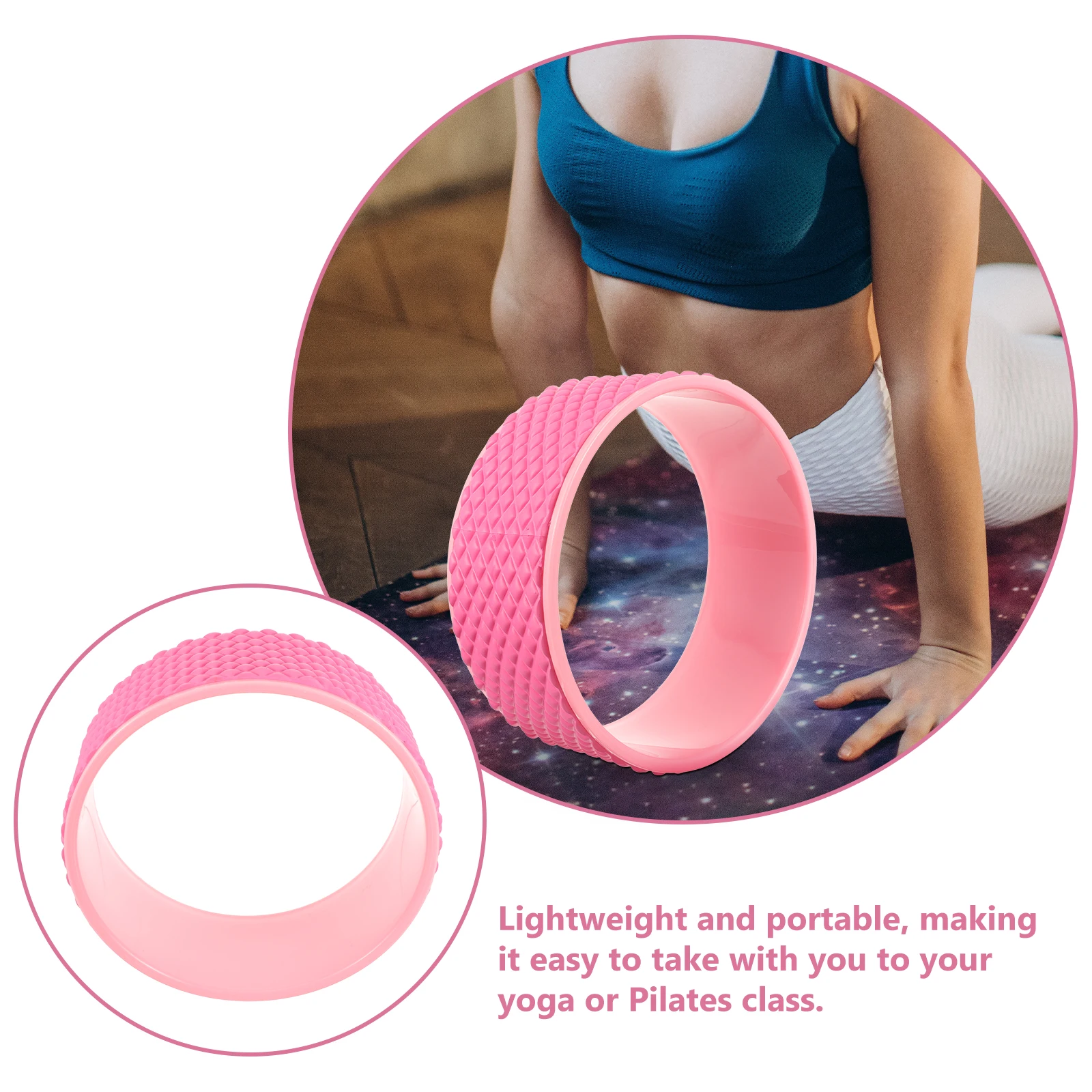 

Yoga Wheel ABS EVA Non Slip Lightweight Portable Back Support Foam Wheel Set Yoga Accessories Fitness Supplies