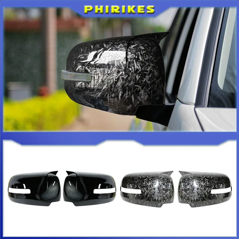 ABS Black Car Side Rearview Mirror Decorate Cover Trim For Mitsu Pajero Sport 2009-2014 Exterior Accessories