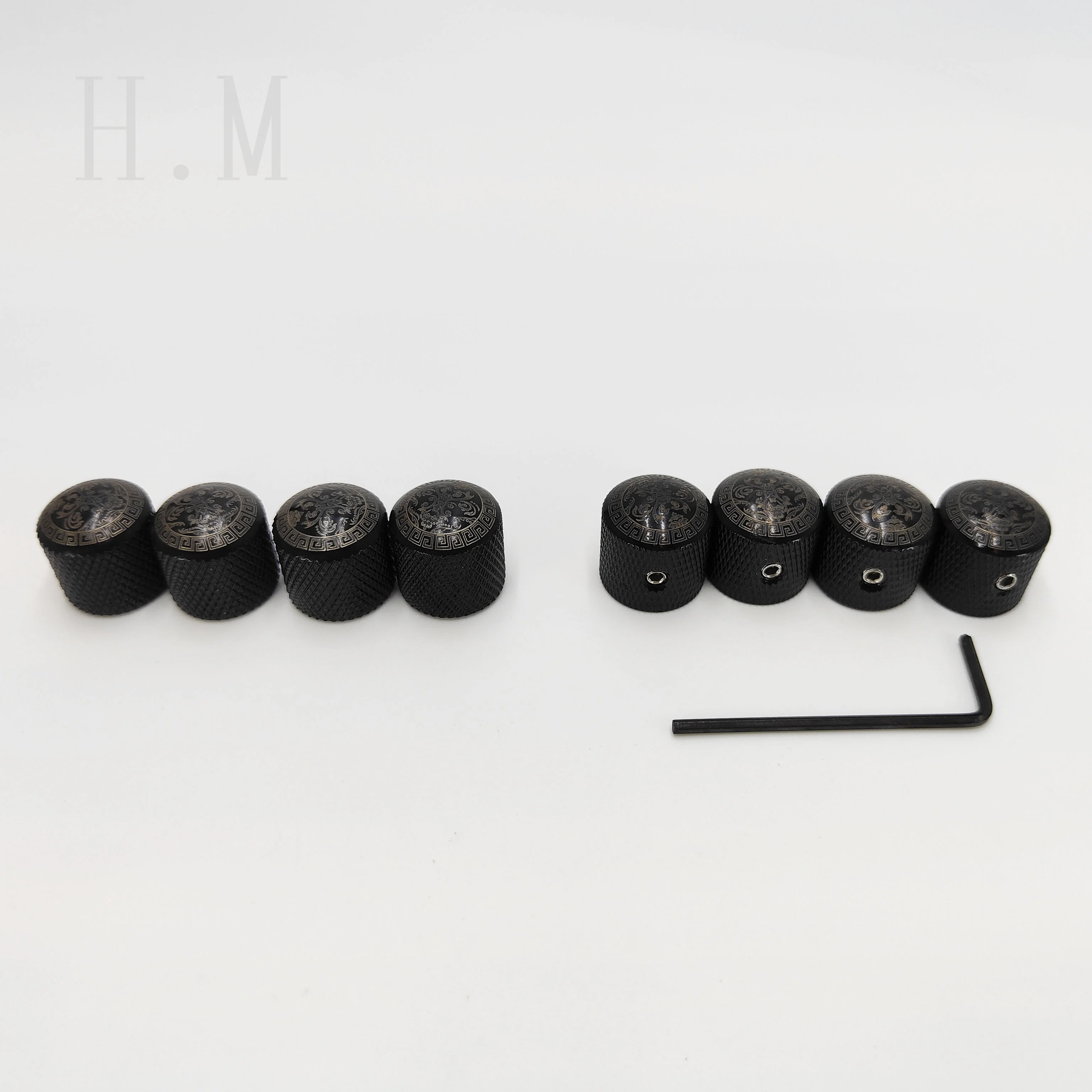 4 pcs/set knob switch cap Volume tone Electric guitar carved knob with/without hole metal volume knob
