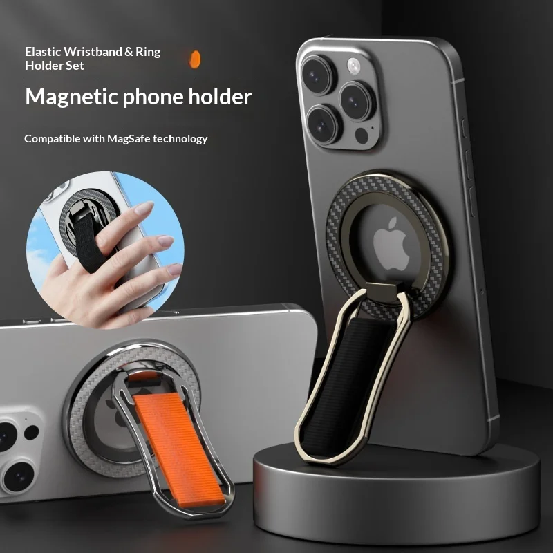 Universele metalen magnetische mobiele telefoonhouder 360° °   Roterende luie vingerring Mobiele telefoonondersteuning Desktopstandaard Mobiele telefoonbeugel