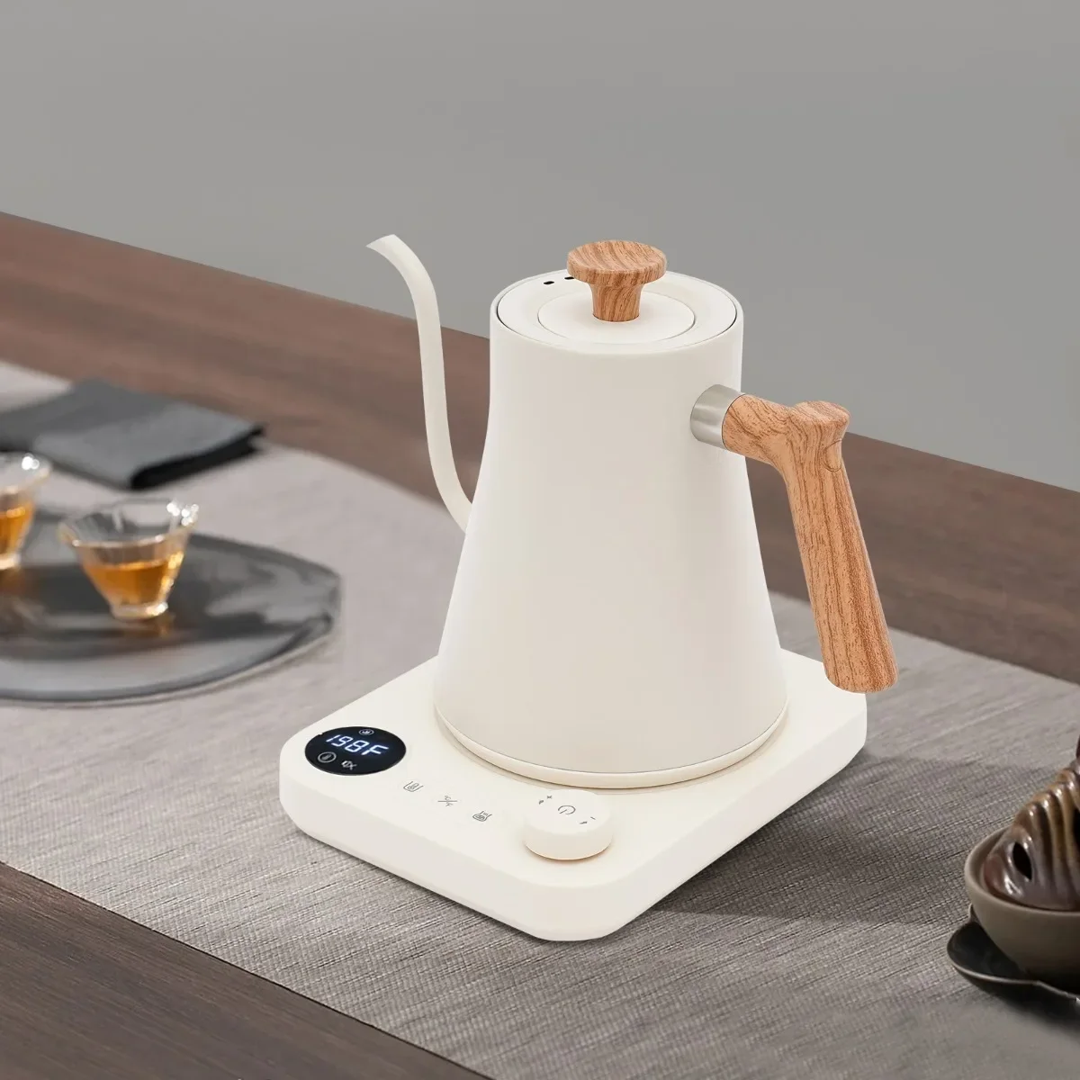 

[Чайник на гибкой стойке] 1 пищевой чайник из нержавеющей стали 304, 0,24 галлона для кухни, офиса, быстрый нагрев, регулируемая температура