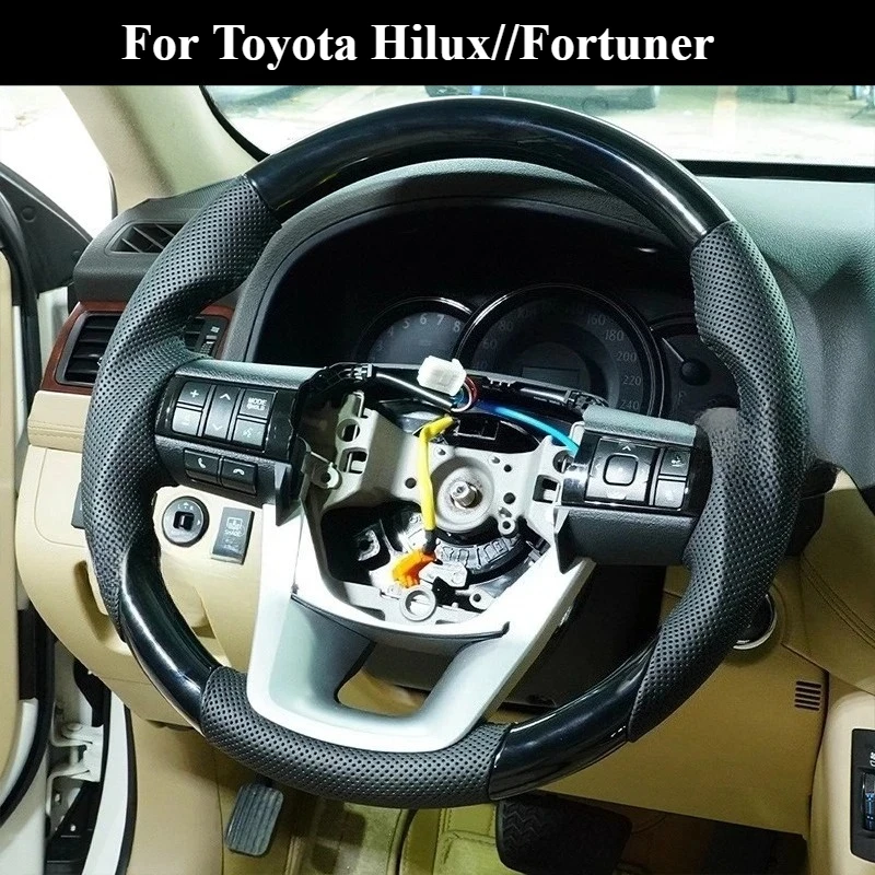 For Toyota Hilux//Fortuner Steering wheel modification high temperature resistance anti slip breathable odorless and comfortable