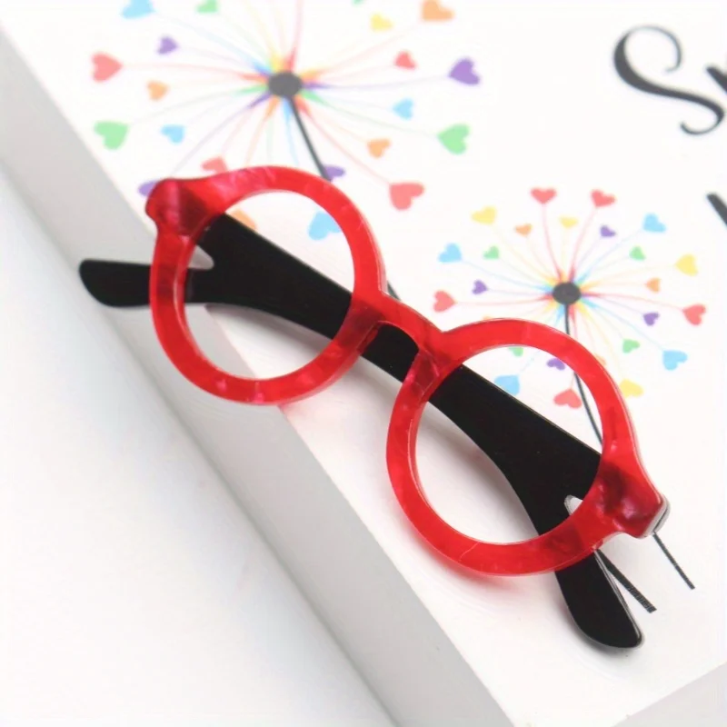 Acrylic Vintage Square Frame Glasses Brooch Fashion Simple and Generous Corsage Pin Accessory Gift