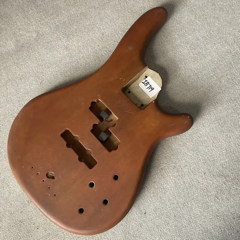 IB719 Solid Redwood 5 String Electric Guitar Bass Body Active PJB Pickups Right Hand Replace and DIY Paints&Wood Damages