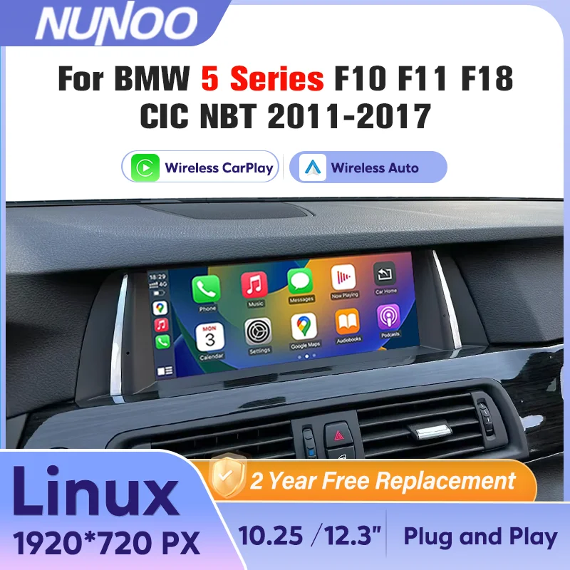 Wireless Carplay Player For BMW 5 Series F10 F11 F18 2011-2017 Car Screen Stereo GPS Navigation Auto Radio