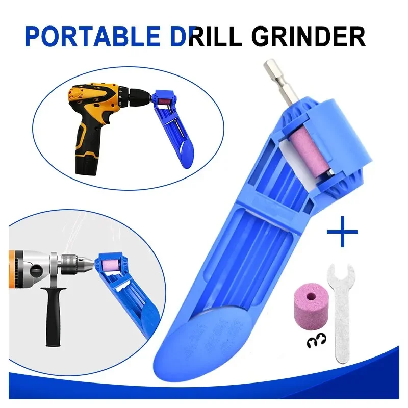 

Electric Hand Drill Drill Grinder Portable Grinder Drill Grinder Ordinary Iron Straight Shank Drill Bit Grinding Stone Tool Set