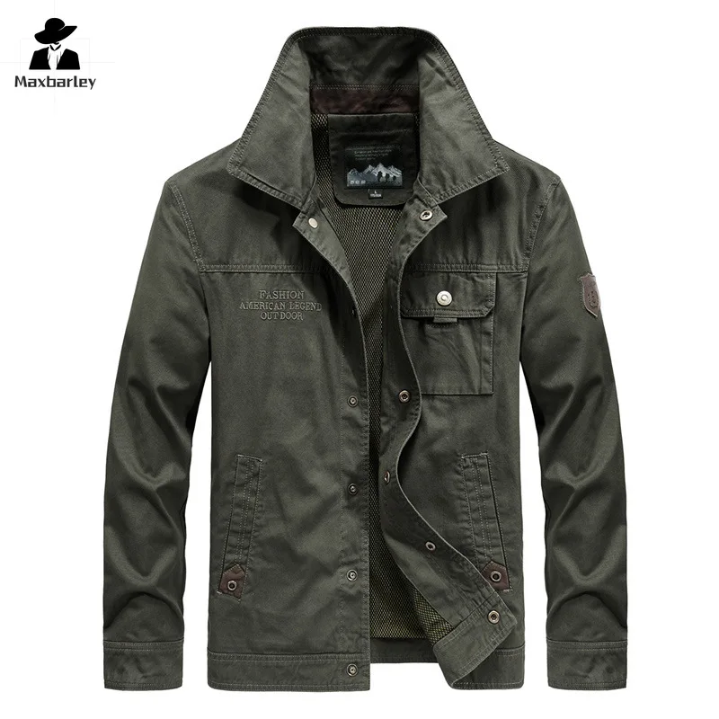 

Autumn 2024 Cotton Jacket Men's Retro Fashion Washed Wear-resistant Work Denim Jacket Male Outdoor Camping Fishing Lapel Coat