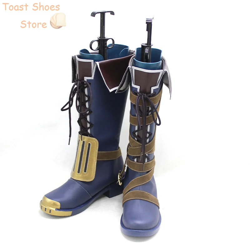 VI Arcane-zapatos de cuero PU para Cosplay, botas de Carnaval para Halloween, utilería para disfraz