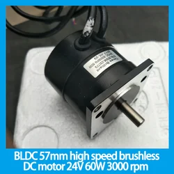 Bldc 57ミリメートル高速ブラシレスdcモータ24v 60ワット3000 rpm体長55ミリメートル