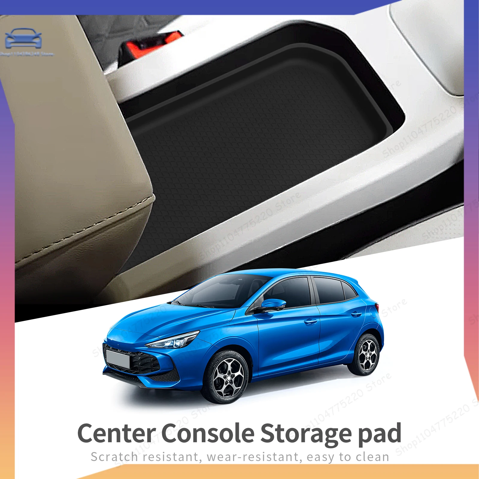 

Car Center Console Storage Pad Tray Silicone Organizer Accessories Tidying Black For MG3 MG 3 Thailand Version 2023-2025