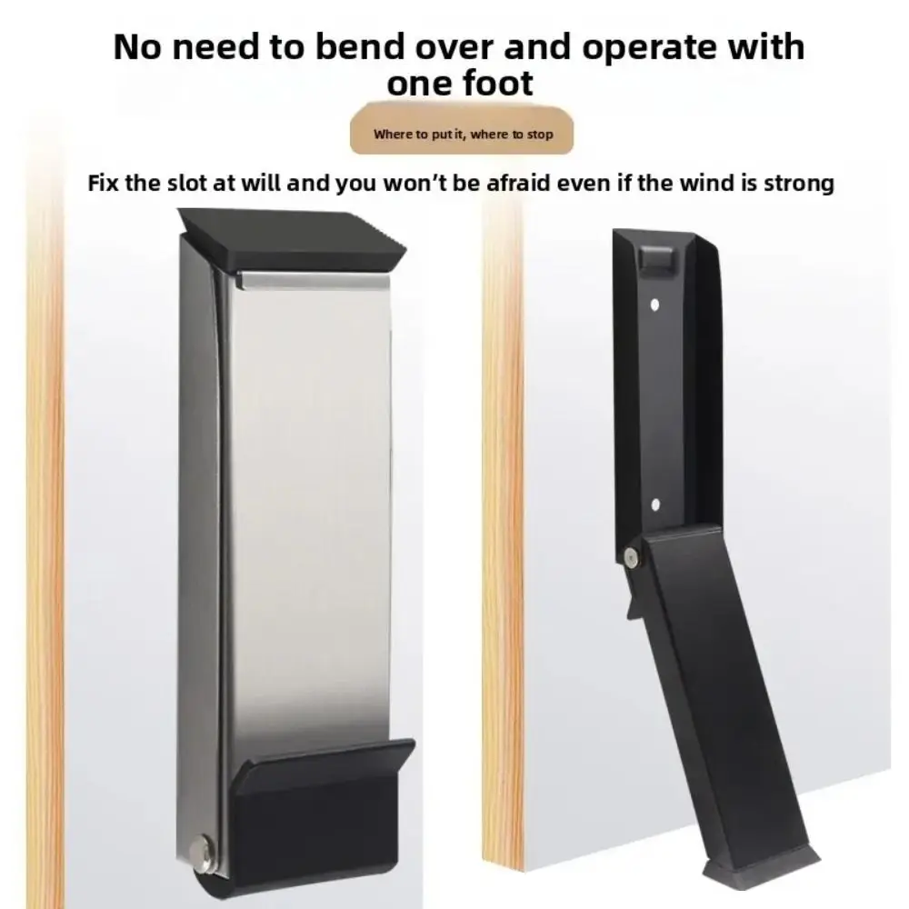 Geen boren Flip deurstopper Zelfklevende Kick Down deurstop Winddichte stop Veiligheid Anti-botsing