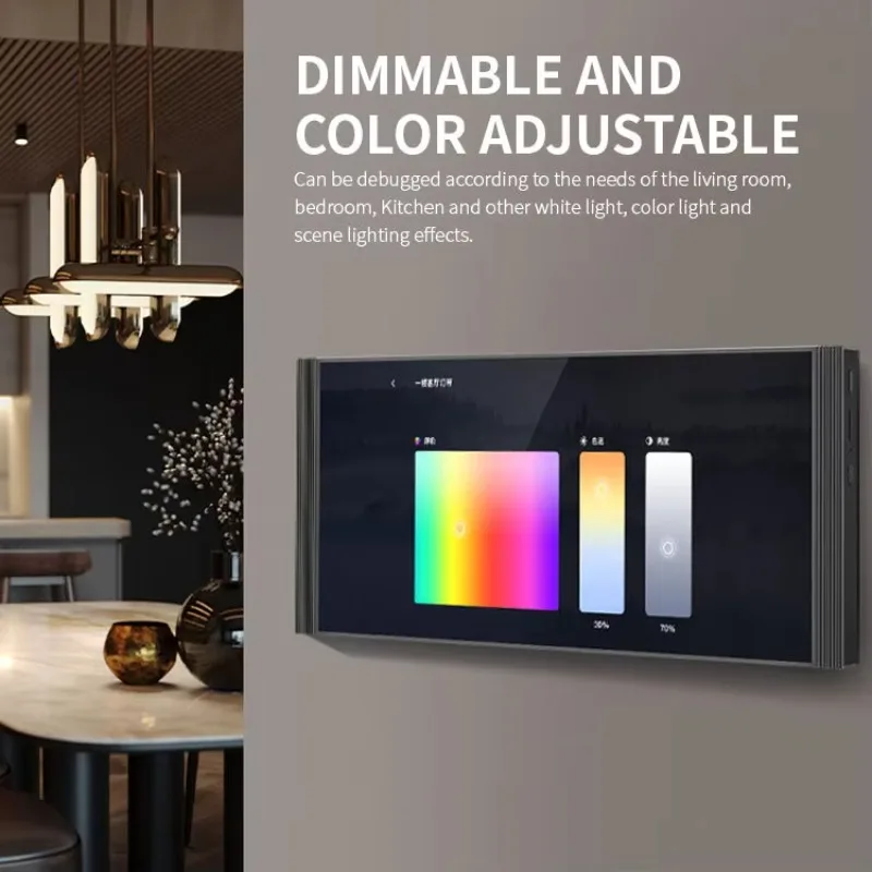 STLF 2025 New Tuya Smart Home 12-Inch Control Panel Zigbee Gateway LCD Display Background Music Amplifier Speaker for Home Autom