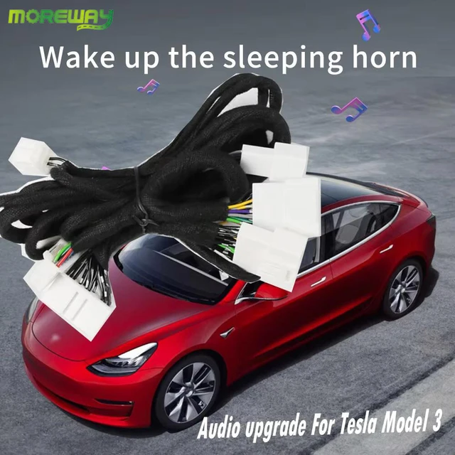 Kabel do ulepszenia audio do Tesla Model 3 2018-2021, aktywacja inaktywnego trybu, modyfikacja melodie sygnału dzwonka, kabel plug and play, akcesoria.