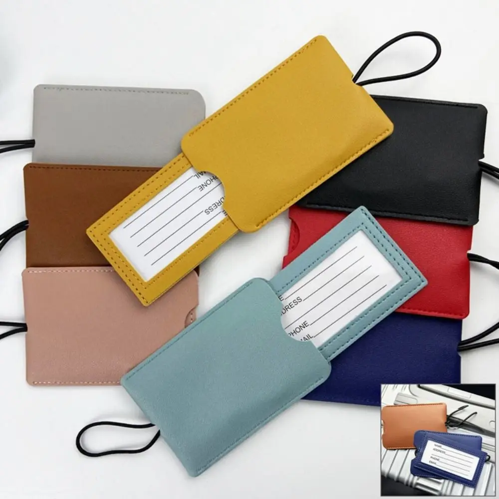 

Багажная бирка из искусственной кожи, выдвижная, мягкая, для рюкзаков, красная, для багажа и посадочных талонов