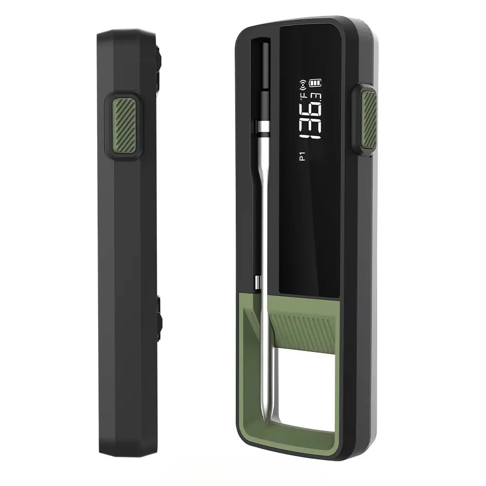

Bluetooth Wireless Technology Probe Digital Grill Pan Thermometer Backlit Kitchen l Hygrometer Grill