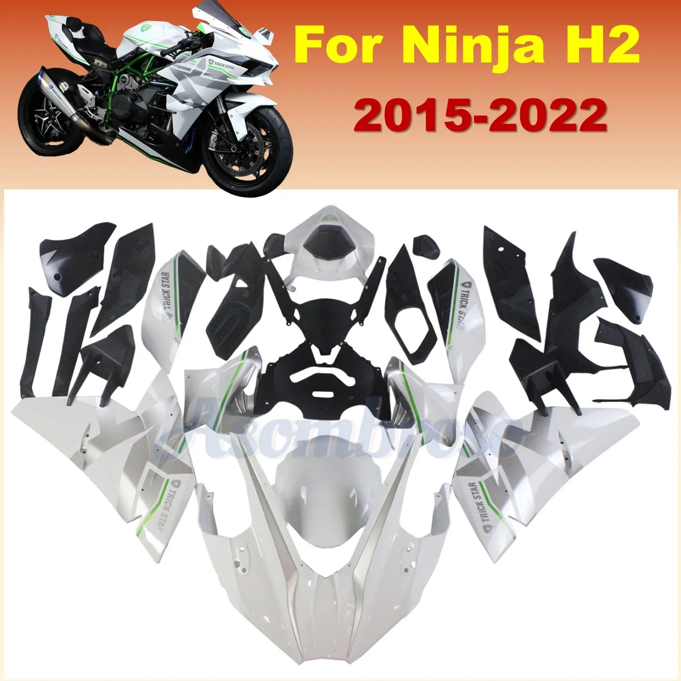 

Motocycle Fairing Kit fit For KAWASAKI Ninja H2 2015 2016 2017 2018 2019 2020 2021 2022 Bodywork Cover Full set Fairings