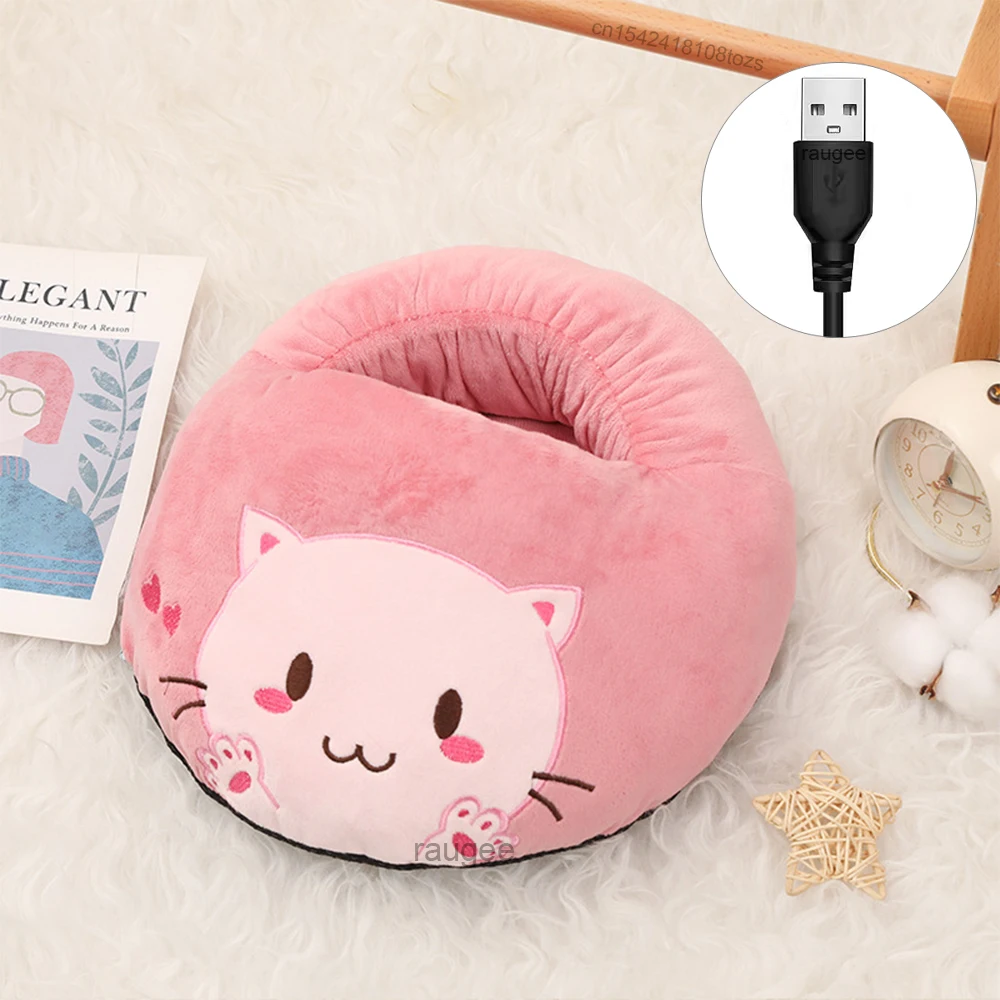 

Грелка для ног USB, электрическая, быстрый нагрев, грелка для ног, мягкая плюшевая грелка для ног с постоянной температурой для дома, спальни, обогреватель для ног