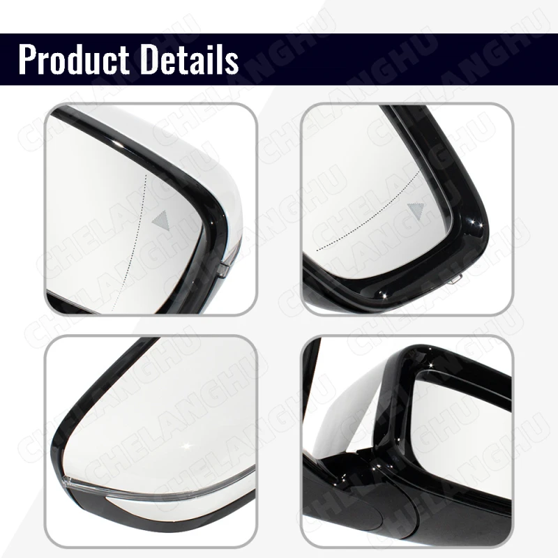 Right Side 5Pin Reversing Mirror For BMW 5 Series G30/G38 520/530/540 2017 2018 2019 2020 2021 2022 Rear Mirror Assembly White