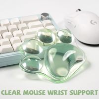 EXCO Ergonomic Silicone Mouse Wrist Rest Support Pad Cat Paw Hand Cushion Soft for Office Computer Laptop Gaming Pain Relief