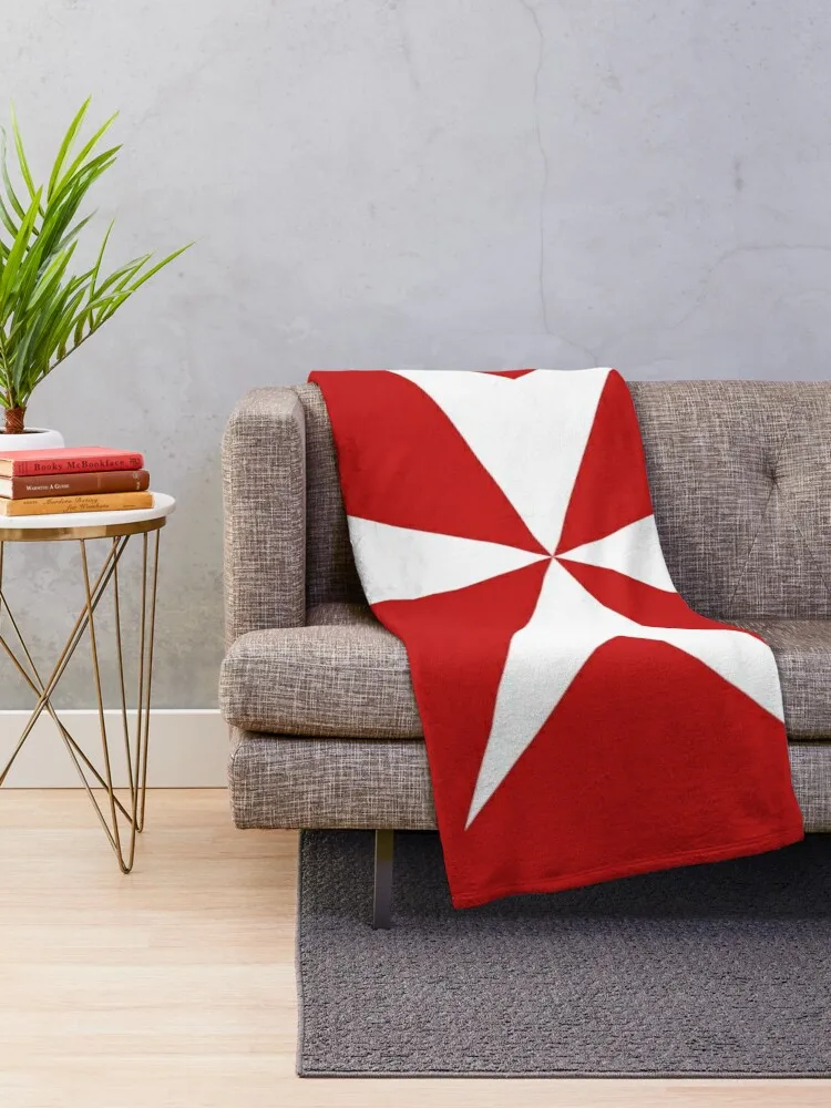 Maltese Cross Flag T-Shirt Throw Blanket Kid'S decorative Tourist Blankets