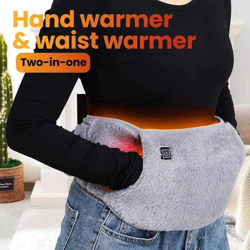 Electric Abdomen Heating Belt USB Hand Warmer Women Menstrual Relief Pain Uterus Warming Pad Hot Compress Therapy Waist Belt