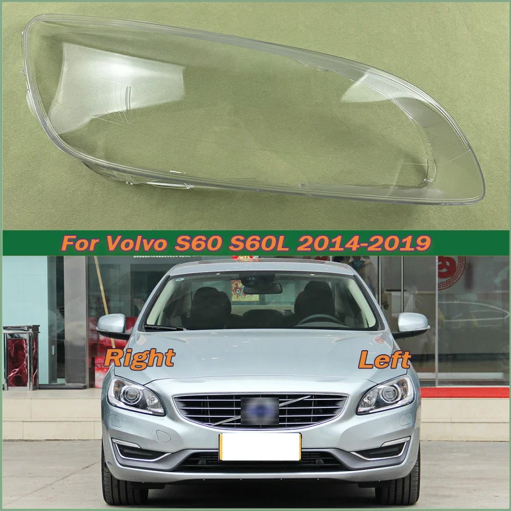 

For Volvo S60 S60L 2014-2019 Headlights Shell Mask Cover Lampshdade Headlamp Housing Plexiglass Replace The Original Lampshade