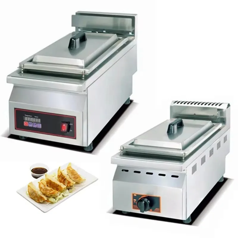 Máquina de Cocina Automática a Gas y Eléctrica para Gyoza Japonés, Sartén para Empanadillas, Freidora, Parrilla y Plancha para Saltear