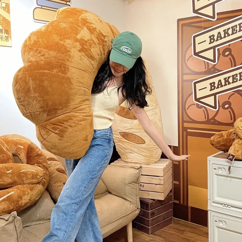 

Креативные подушки для хлеба, булочки с коровьим рогом, длинные подушки, плюшевые игрушки, украшения для дома, детской комнаты, известные в Интернете подарки, 41 дюйм