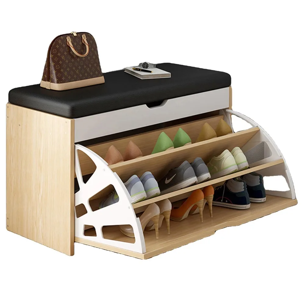 

JIAMUJIA Living Room Furniture Shoe Rack Cabinet Wooden Shoe Storage Cabinet Shoe Rack